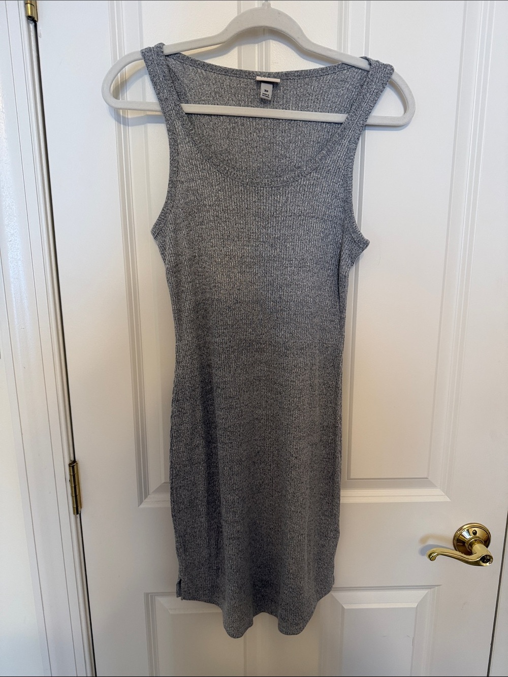 a new day Gray Ribbed Tank Top